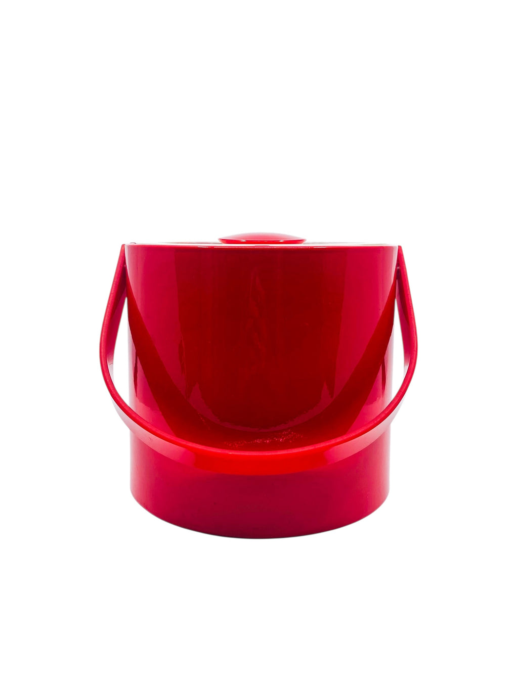 Georges Briard Red Vinyl Ice Bucket