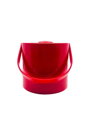 Georges Briard Red Vinyl & Floral Glasses