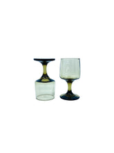 Vintage Libbey Tawny Accent Brown Smoke Wine Goblets, Set of 8