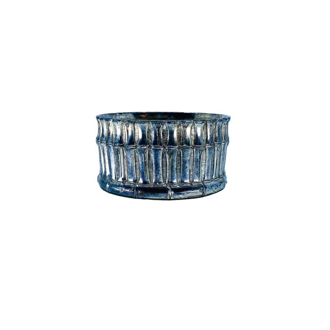 Silver Bamboo Trim Bottle Coaster