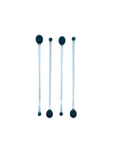 Glass Olive Martini Swizzle Sticks, Set of 4