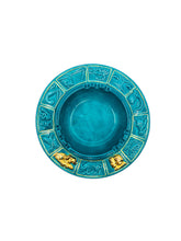 Vintage Zodiac Teal & Gold Ceramic Ashtray