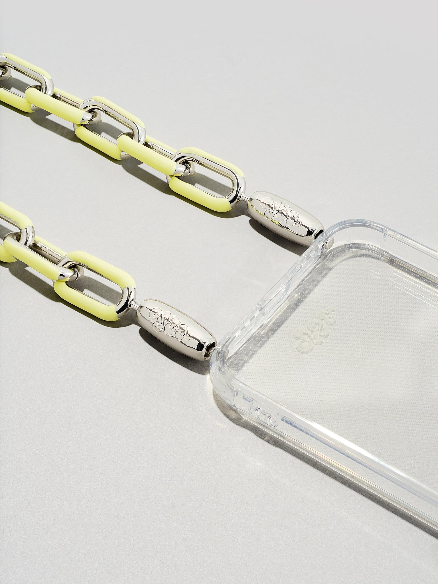 Ossa: Yellow Enamel Cablechain Wristlet