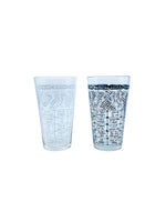 Vintage Federal Glass MCM Cocktail Recipe Tumbler, Black