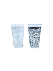 Vintage Federal Glass MCM Cocktail Recipe Tumbler, Black