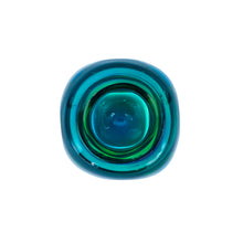 Vintage Flavio Poli for Seguso Sommerso Blue-Green Italian Murano Glass Bud Vase