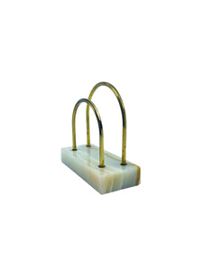 Onyx & Brass Mail Holder