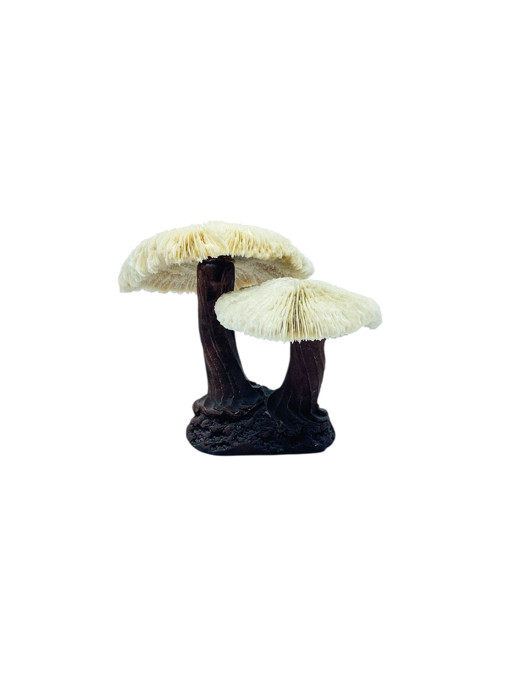 Vintage 1960s Coral & Ceramic Mushroom Sculpture