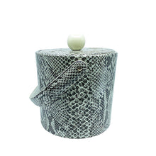 Vintage Black & White Snakeskin Ice Bucket