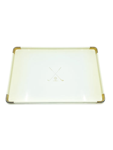 Vintage Turnwald 24kt Gold Plated Golf Tray