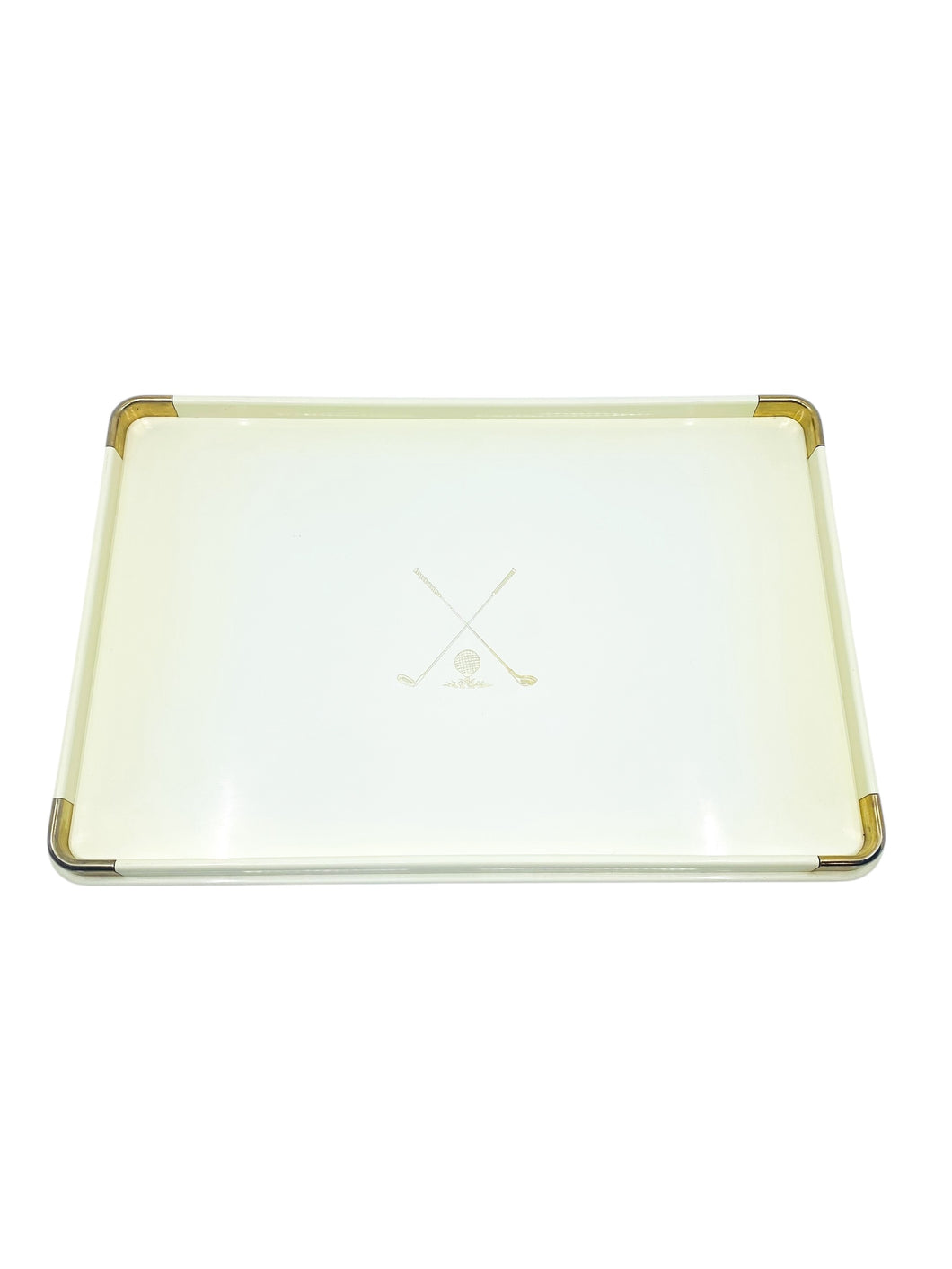 Vintage Turnwald 24kt Gold Plated Golf Tray