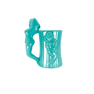 Fishs Eddy Teal Pinup Girl Mug