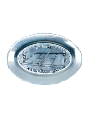 Pewter Tennis “It’s better to serve than receive” Pewtarex Tray