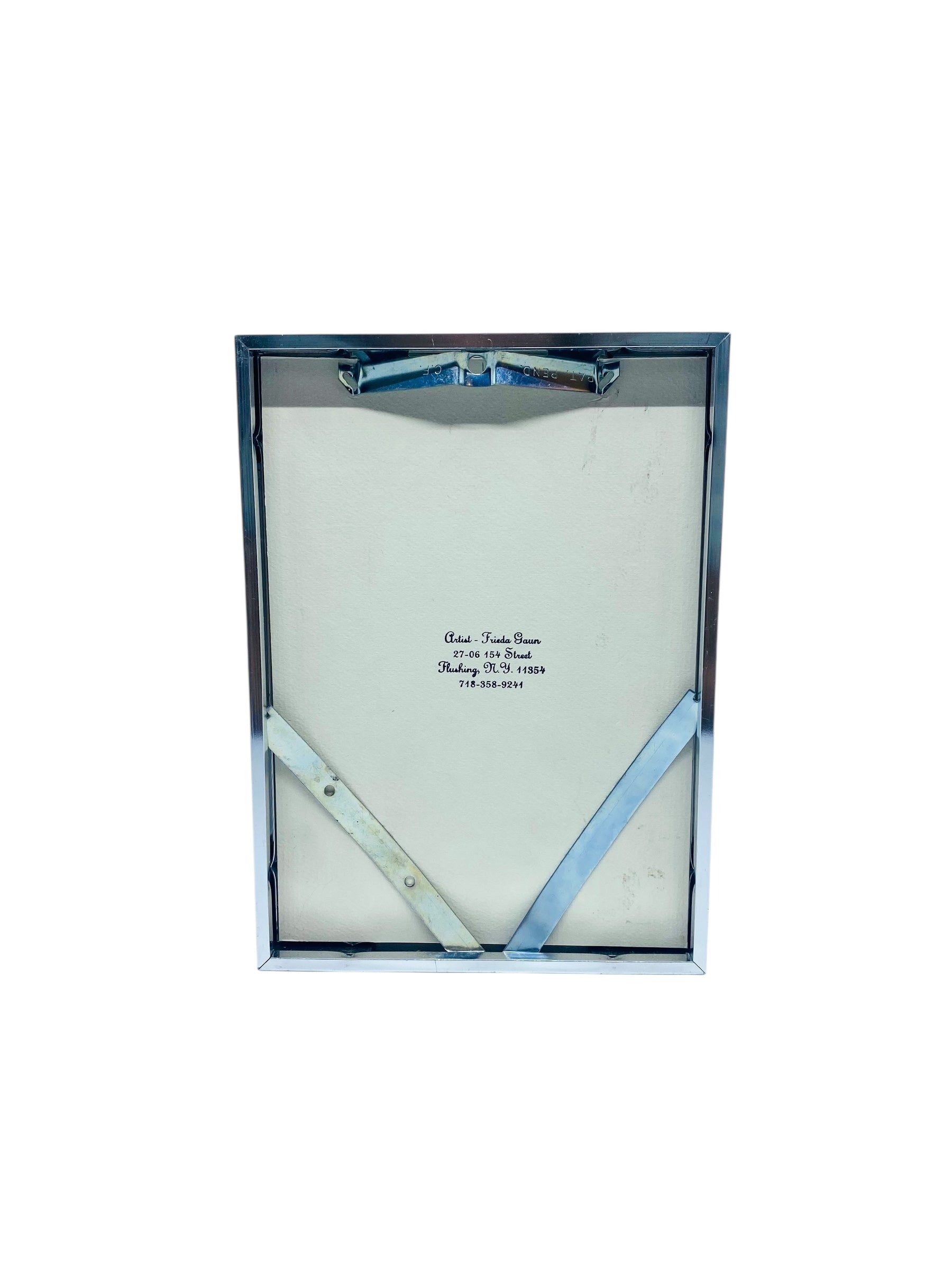 Vintage Tulips in Vase Matted Picture Frame