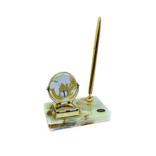 Vintage Onyx Perpetual Desk Calendar & Pen, Made in Italy