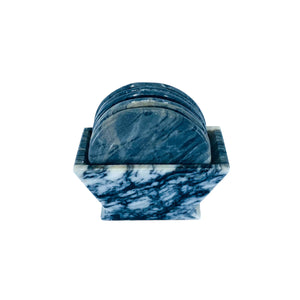 Black Marble Coaster Set, Set of 6