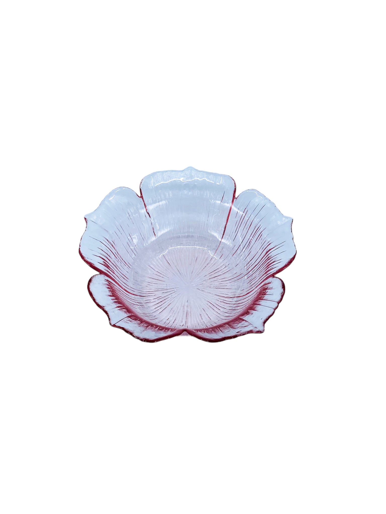 Vintage Pink Glass Flower Bowl by Mikasa