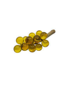 Vintage Yellow Amber Lucite Grapes Cluster, Large