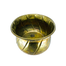Large Hammered Brass Cachepot / Planter