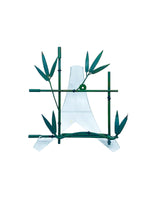 Vintage 1980’s Verdigris Metal Bamboo Plate Holder / Wall Shelf, 3 Available