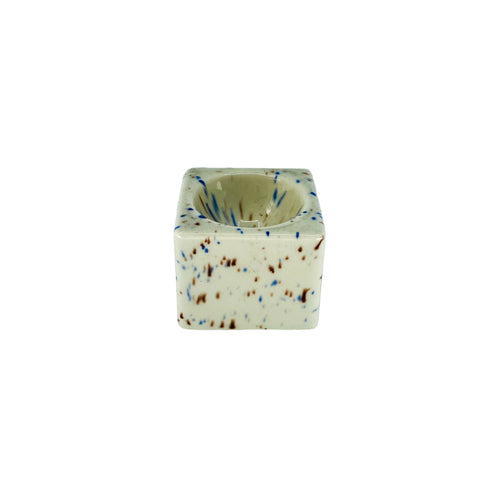 Vintage Speckled Ceramic Square Ring Drop, Germany