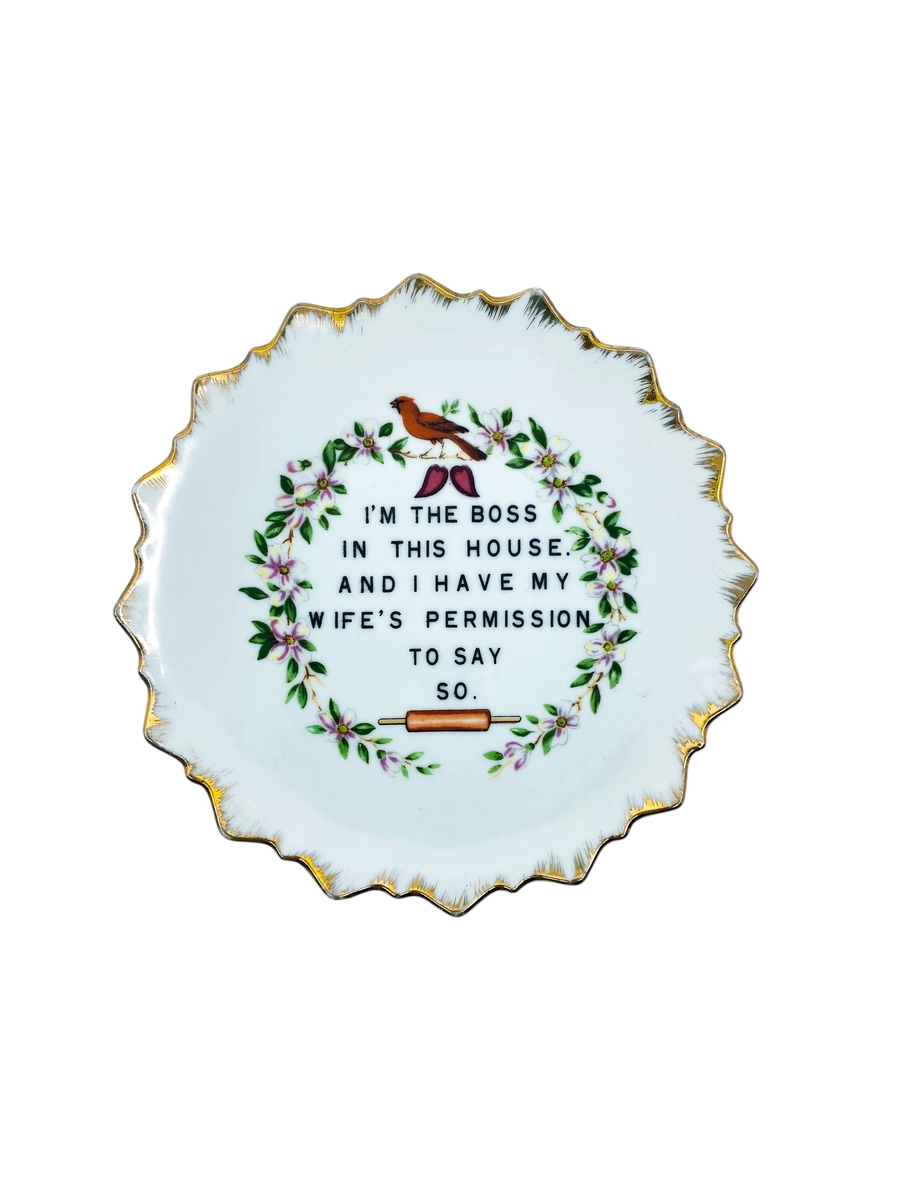 Vintage Humor Plates Wall Hangings, Pair