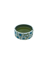 1960’s Daisy Flower Power Green Ashtray, Pair
