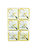 Vintage Pimpernel England “Set Point” Tennis Coasters, Set of 6