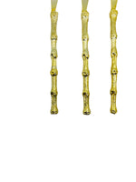 Vintage 22kt Gold Plated Bamboo Handle Party Knives, Set of 6