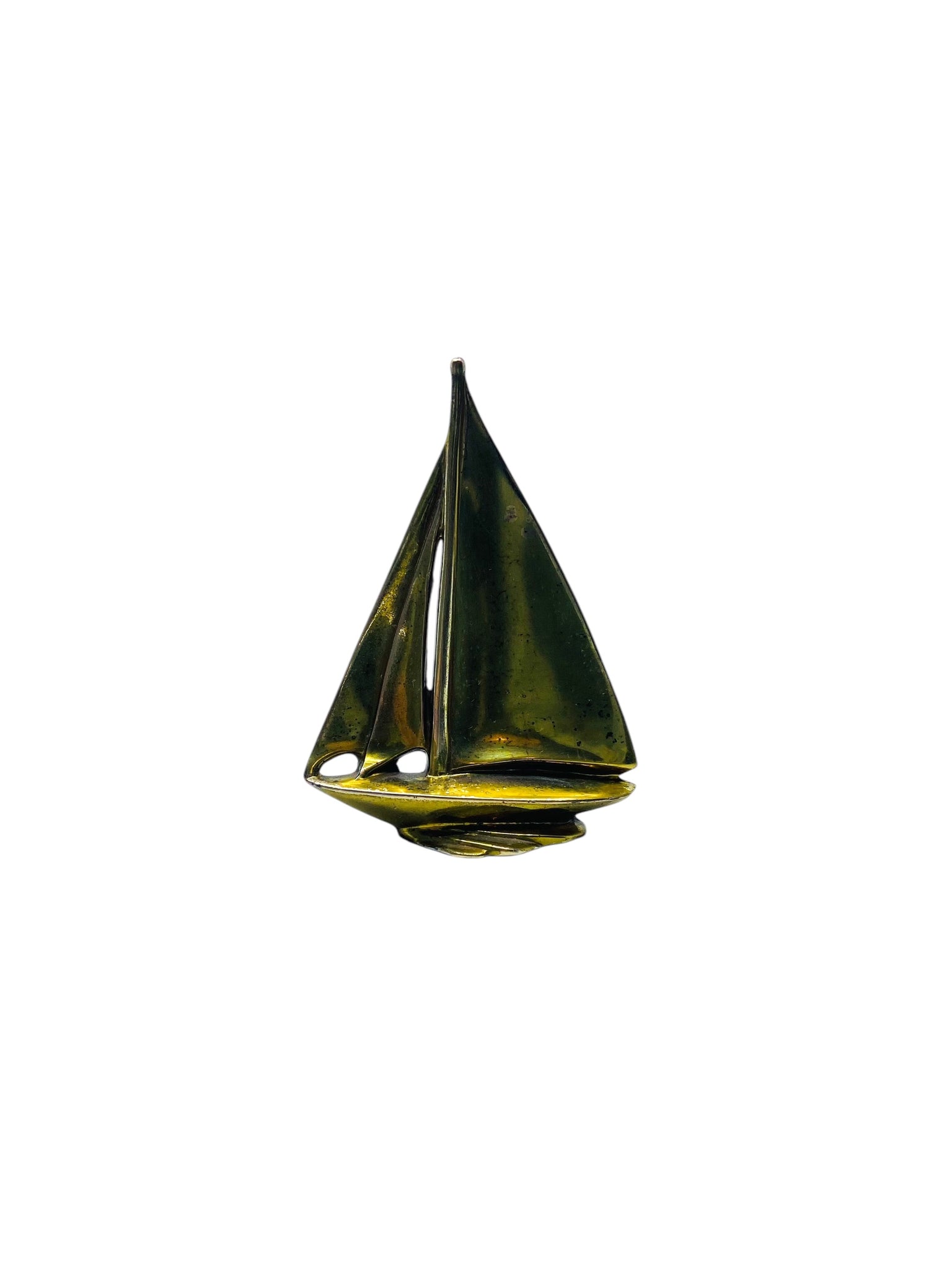 Tiny Brass Sailboat