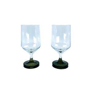 Tapio Wirkkala for Rosenthal Smoked Bottom Glasses, Pair