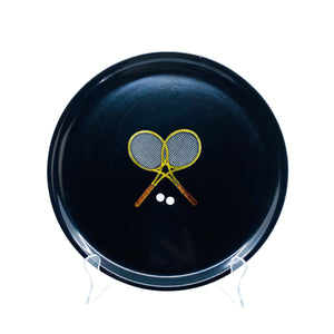 MCM Couroc Tennis Racket Resin & Brass Inlay Tray
