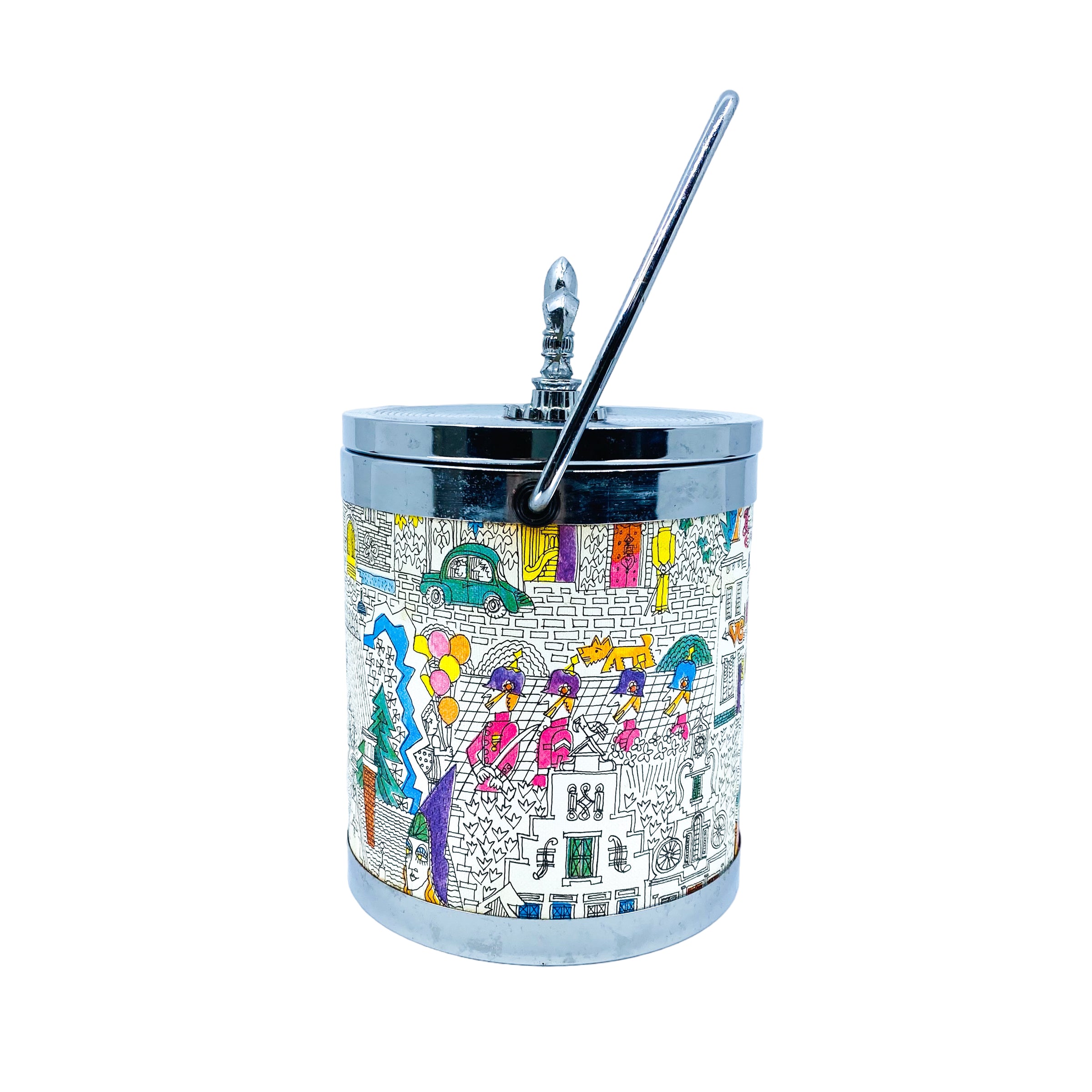 Vintage Chrome London Landscape Ice Bucket