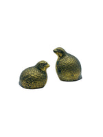 Pair of Vintage Brass Quails