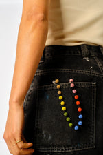 Ossa: Rainbow Pave Disco Ball Wristlet
