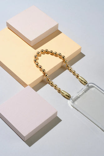 Ossa: Gold Ballchain Wristlet