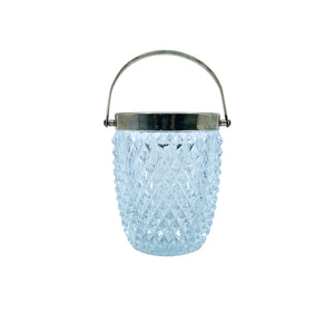 MCM Raimond Hand Made Crystal & Silver Plate Ice Bucket, Made in England