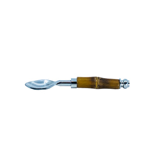 Silver Bamboo Handle Serving Spoon