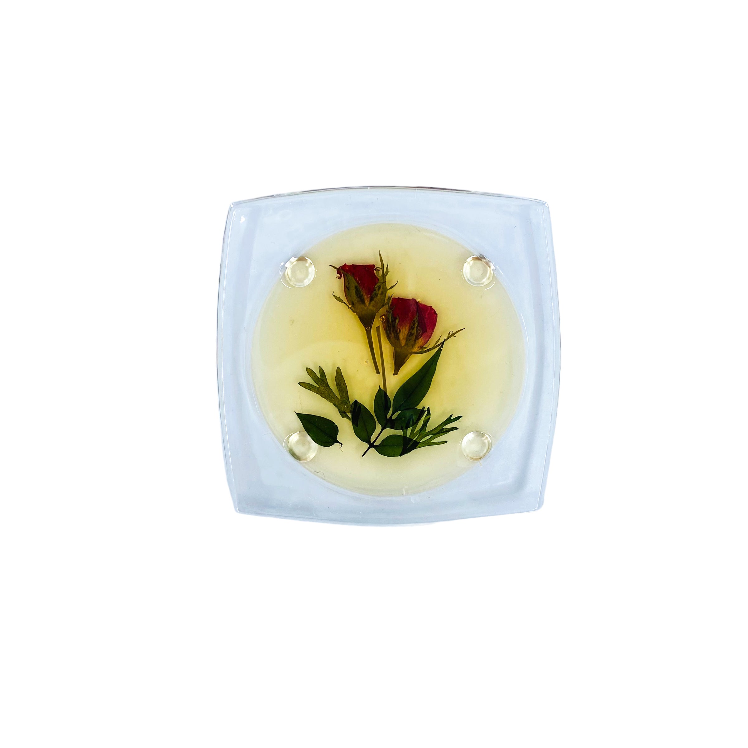 Pressed Flower Acrylic Coasters, Set of 6