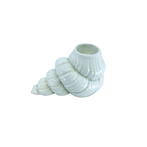 Vintage Italian Ceramic Shell Candleholders