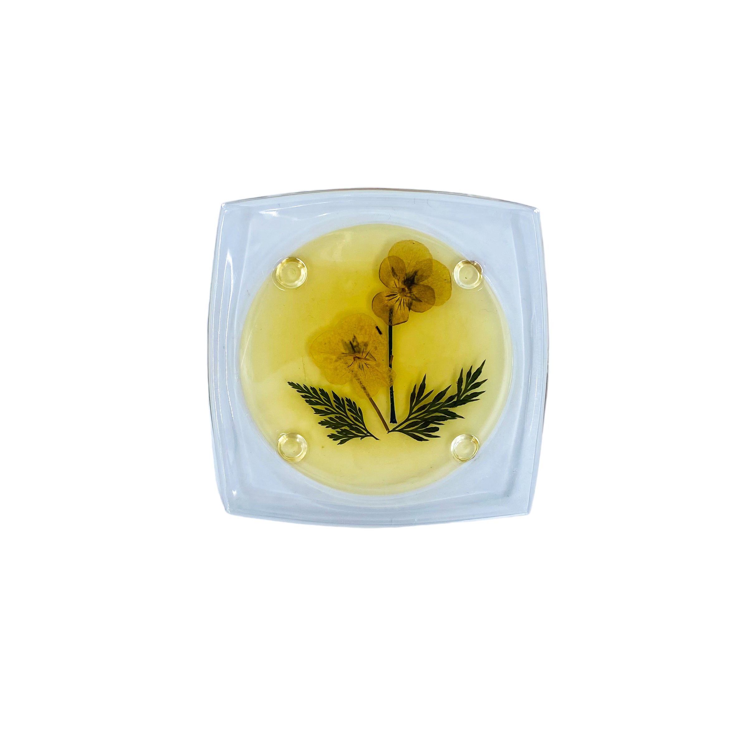 Pressed Flower Acrylic Coasters, Set of 6