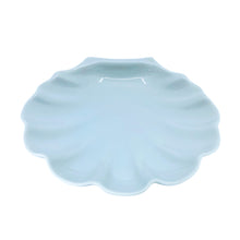 White Ceramic Shell Plate by OMC Japan