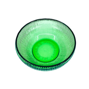 Vintage E.O Brody Green Ribbed Glass Candy Dish