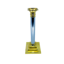 MCM Chrome and Brass Candlestick Holders