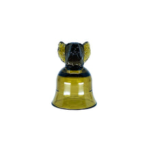 Vintage Avon Smokey Brown Dog Head Glass