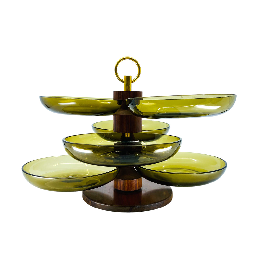 Vintage MCM Spinning Serving Tower