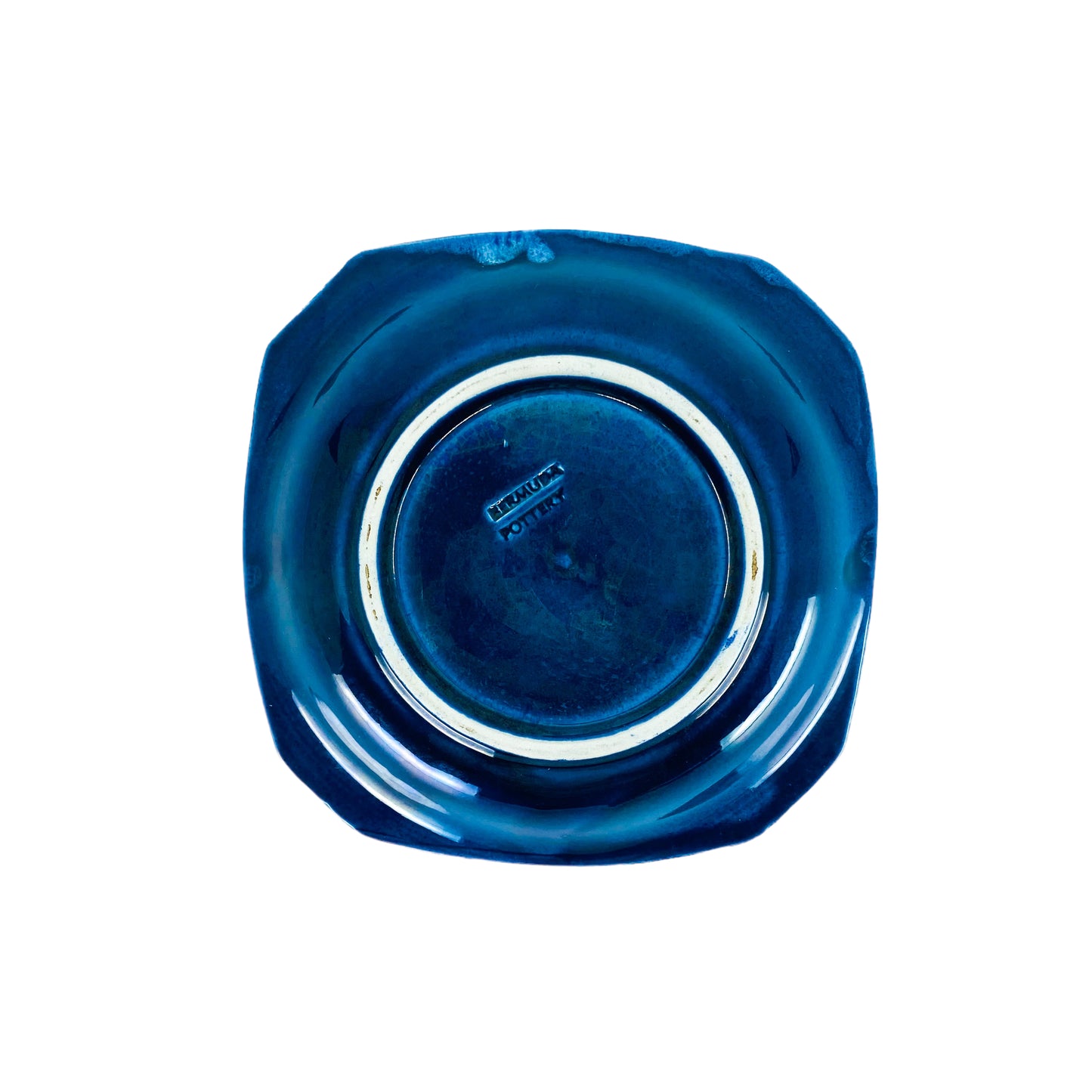 Vintage Bermuda Pottery Blue Bowl