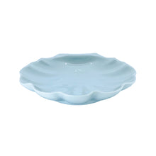 White Ceramic Shell Plate by OMC Japan