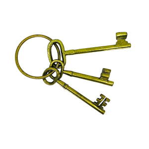 Vintage Large Brass Skeleton Keys