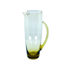 Vintage Yellow Glass Martini Pitcher & Glass Set